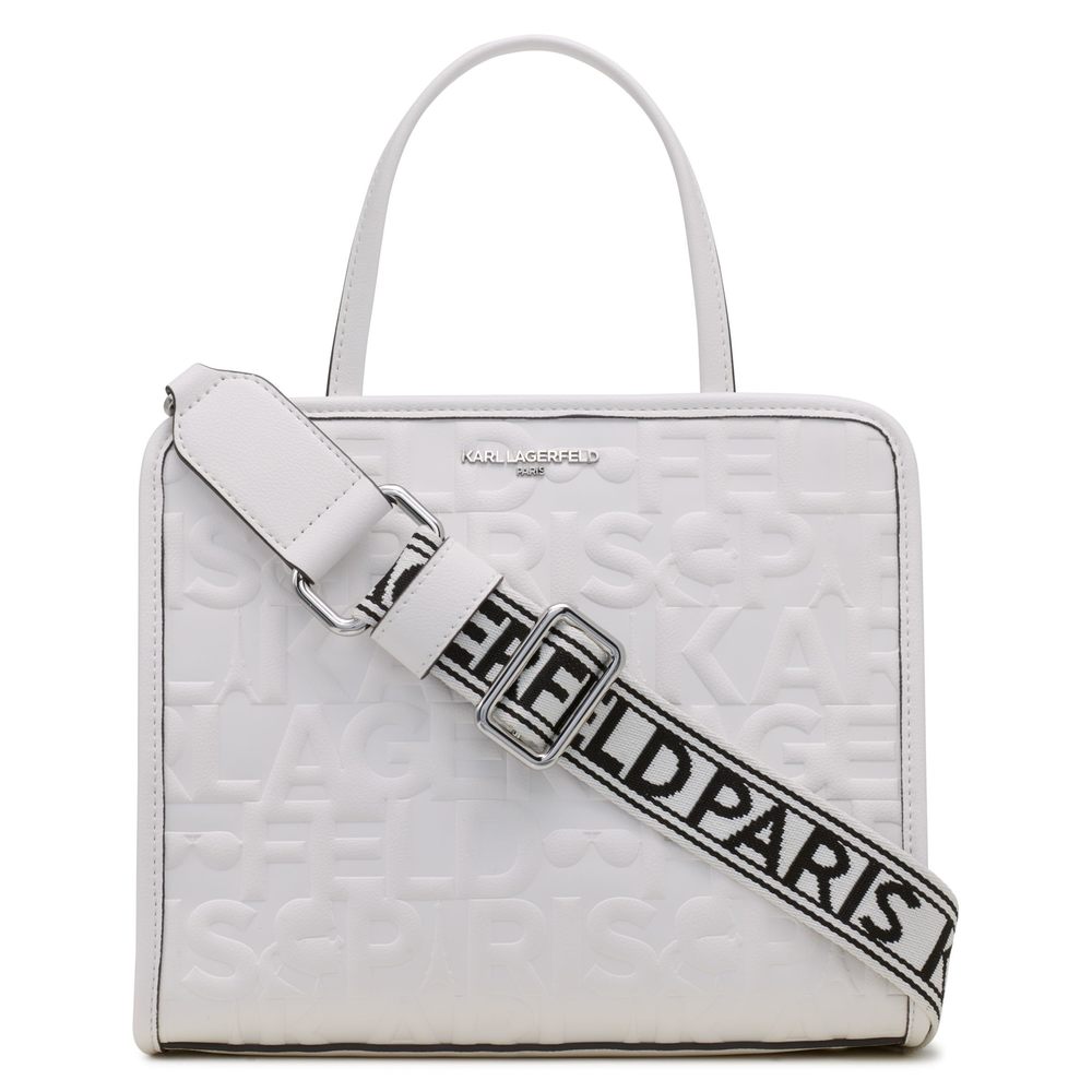 Paris Maybelle Satchel, White/Silver Logo Legacy >:)